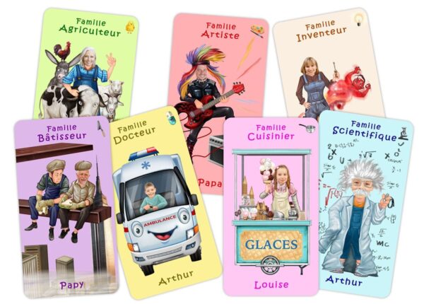 Jeu de 7 familles personnalisé - Les métiers
