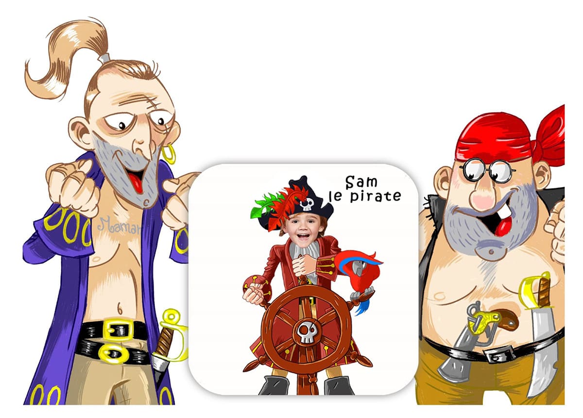 personnalisation du prénom du mémory Pirate