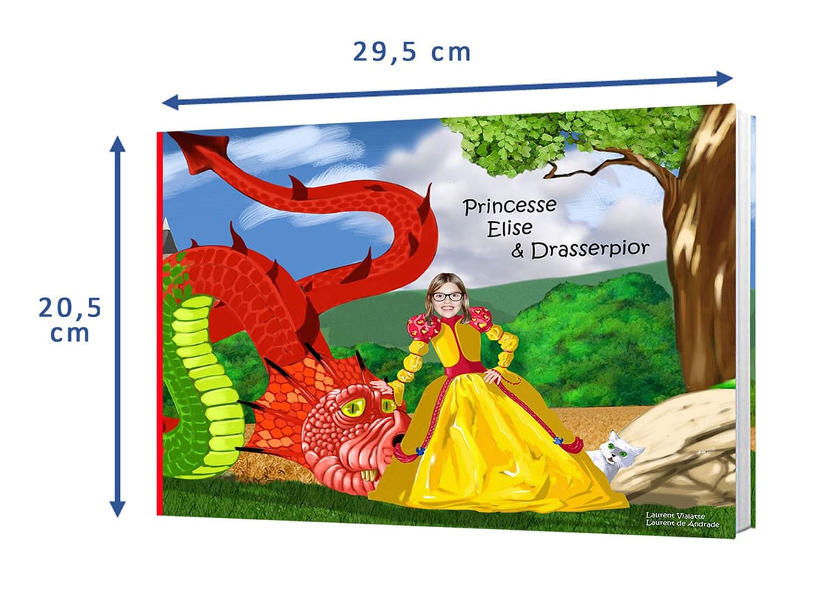 Dimensions : Largeur et hauteur du livre princesse